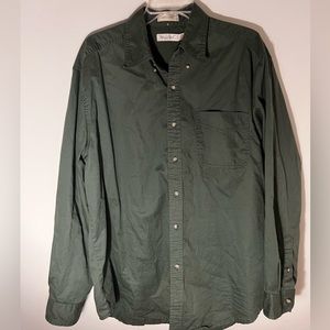 Forest green button down